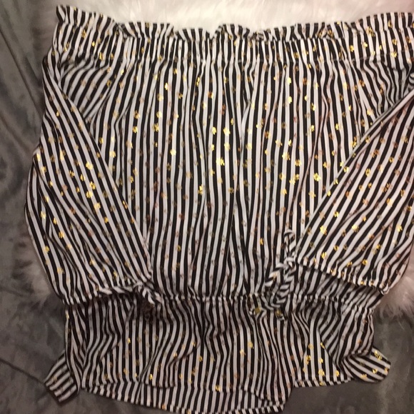 Michael Kors Striped Blouse NWT - Picture 5 of 6